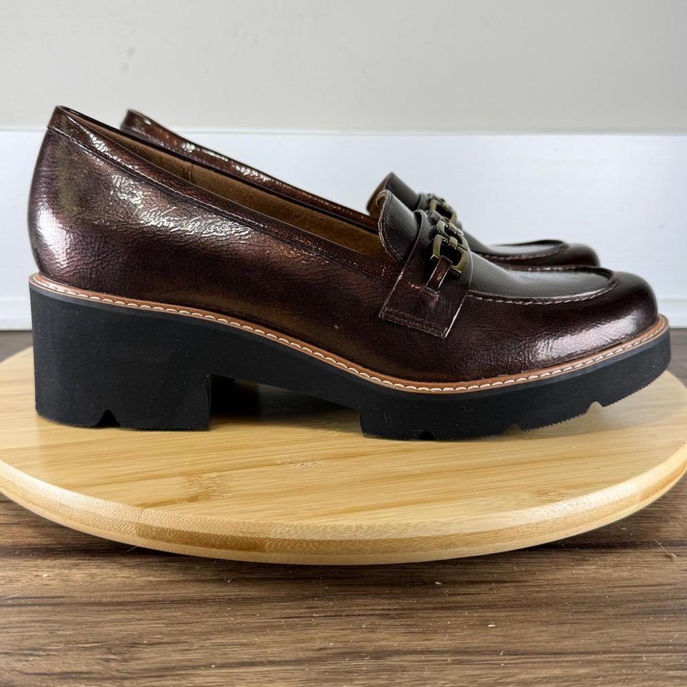 Naturalizer Brown Chunky Heel Loafers
